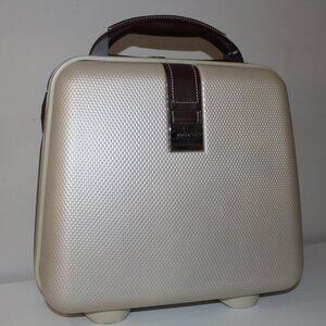 Vintage Delsey Carry On Hard Shell Case Bag Luggage Travel Locking Code Retro